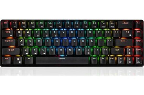 MODECOM Volcano Lanparty BT RGB černá / Bezdrátová klávesnice / mechanická / Gateron Yellow / USB / Bluetooth / US (K-MC-LANPARTY-U-BT-RGB)