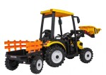 Mamido Dětský elektrický traktor MEGA D68 24V s přívěsem žlutý