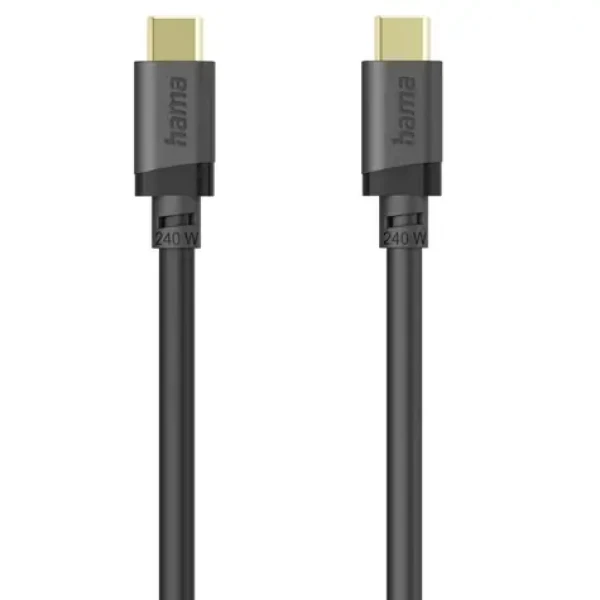 Hama 202009 Kabel USB-A (M) - USB-C (M) 1.5m 240W černá (202009)