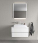 DURAVIT - DuraSquare Umyvadlo 60x47 cm, bez přepadu, s otvorem pro baterii, DuraCeram, WonderGliss, bílá 23536000711