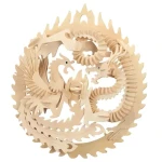WOODCRAFT Dřevěné 3D puzzle Fénix a drak