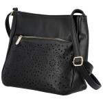 Trendy dámská koženková crossbody kabelka Orma, černá