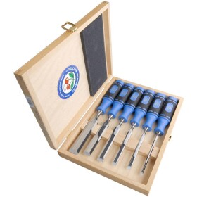Kirschen Cherry 1108 HK Modrá / Sada dlát v dřevěné krabici / Šířka 6-26 mm / 6 ks (1108 HK)