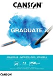 Canson Akvarelový papír Graduate Aquarelle blok A4 250g, 20 listů