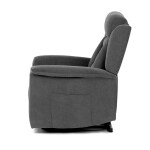Polohovací křeslo, elektrické kabelové ovládání, šedá, látka, TV-7072 GREY2