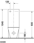 DURAVIT - Starck 1 Stojící WC kombi mísa, WonderGliss, bílá 02330900641