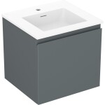 MEXEN/S - Orio koupelnová skříňka 50 cm s umyvadlem Otis, 1 šuplík, grafit mat/bílá mat 91A10-05047-1-BF66-W18M01