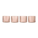 Ferm Living Sklenice Ripple Low Blush 200 ml – set 4 ks, růžová barva, sklo