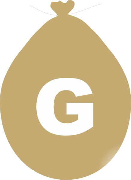 Balónek písmeno G zlaté balonky.cz Balónek písmeno G zlaté balonky.cz