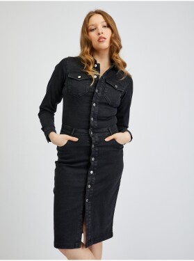 Orsay Černé dámské džínové šaty dámské