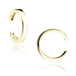 LUNICA Stříbrná záušnice 1ks GOLD 0252