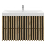 Koupelnová skříňka s umyvadlem SAT Delano 100x56x45 cm dub mat DELANO100ZDCUM DELANO100ZDCUM