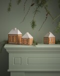 KÄHLER Porcelánový svícen Gingerbread Lighthouse Small, hnědá barva, porcelán