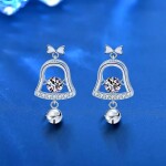 Royal Fashion stříbrné náušnice HA-XEA008-SILVER-MOISSANITE-ZIRCON