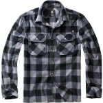 Brandit Košile Jeff Fleece Shirt Long Sleeve černá | šedá 3XL