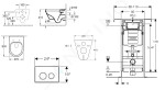 GEBERIT - Duofix Set předstěnové instalace, klozetu a sedátka Villeroy & Boch, tlačítka Sigma01, DirectFlush, SoftClose, CeramicPlus, matný chrom 111.355.00.5 NB3