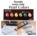 Kuretake Kuretake, MC20PC/6V, Gansai Tambi, pastelové akvarelové barvy, 6 odstínů, Pearl colors 1540543