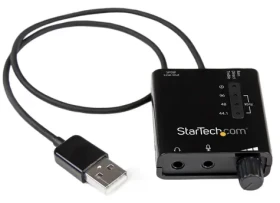 StarTech USB zvuková karta se SPDIF černá / Externí zvuková karta / 5.1 kanálů / USB / C-Media CM6533 (ICUSBAUDIO2D)