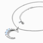 Royal Fashion stříbrný náhrdelník GU-DR22122N-SILVER-MOONSTONE