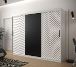 Šatní skříň Abi Jodelka Barva korpusu: Černá, Rozměry: 120 cm, Dveře: Bílá mat