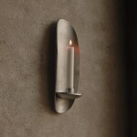 Ferm Living Nástěnný svícen Agapé Aluminium, stříbrná barva, kov