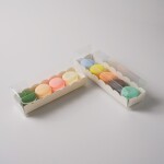 Cake star Krabička na makronky bílá na 6ks 16x5x5cm