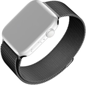 FIXED Mesh Strap Síťovaný nerezový řemínek pro Apple Watch 42 44 45mm černá (FIXMEST-434-BK)