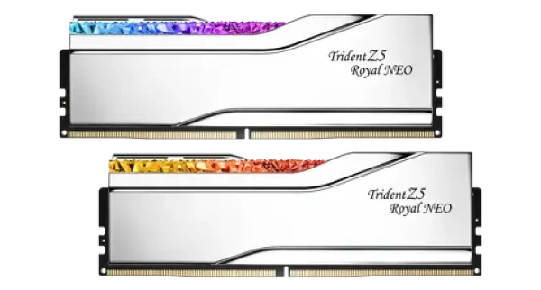 G.Skill Trident Z5 Royal NEO RGB 48GB (2x24GB ) 8000Mhz stříbrná / CL40-48-48-128 / DIMM / Non-ECC / EXPO (F5-8000J4048G24GX2-TR5NS)