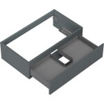 MEXEN/S - Rivel koupelnová skříňka pod umyvadlo 80, 1 šuplík, reliéf , grafit mat 91A20-08023-1-BF66