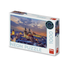 Puzzle Pohled na Hradčany 1000 dílků Neon
