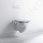 DURAVIT - D-Code Závěsné WC, ploché splachování, alpská bílá 22100900002