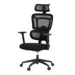 Kancelářská židle, synchronní mechanismus, černá síťovina, KA-Y358 BK