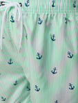 Pánské pruhované plavecké šortky s kotvami mint FashionStreet SX2604 XXL