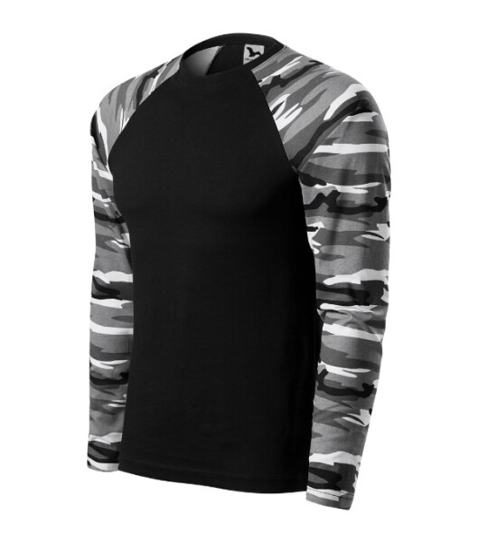 Camouflage LS triko unisex camouflage gray S