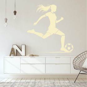Samolepka Fotbalistka Barva: béžová, Velikost: 100 x 95 cm