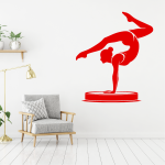 Samolepka Moderní gymnastika Barva: žlutá, Velikost: 100 x 86 cm