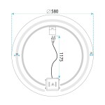 REA - Zrcadlo LED 60cm Modern HOM-00904