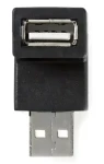 Nedis Adaptér USB-A(M) - USB-A(F) černá / Adaptér / USB 2.0 / 480 Mbps / poniklovaný (CCGB60930BK)