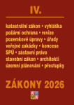 Zákony IV 2026 Stavebnictví, půda - Stavební zákon, katastrální zákon