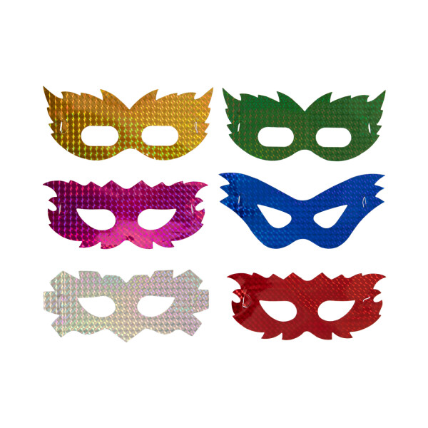 Škrabošky barevné holografické tvary 6 ks - Albi