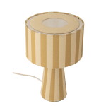 Bloomingville Stolní lampa Emmie Yellow Linen, žlutá barva, textil