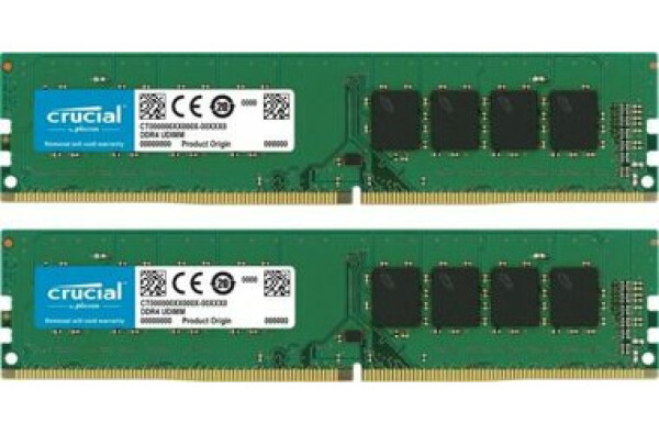 Crucial 64GB (2x32GB) 3200 MHz / DDR4 / DIMM / PC4-25600 / CL22 / Non-ECC / Un-buffered / DR x8 / 1.2V (CT2K32G4DFD832A)