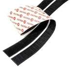 Velcro nalepovací páska se suchým zipem černá / Páska se suchým zipem / 20 mm / 5 m (VEL-EC60217)