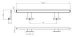 AQUALINE - SERAPA LED svítidlo, 9W, 230V, 600x40x100, IP44, hliník, chrom SA148
