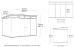 KETER PENT Signature HORIZONTAL domek 11x7 - ASHWOOD