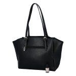Prostorná dámská koženková kabelka Sirina, černá