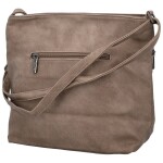 Stylová dámská koženková crossbody kabelka Olbba, taupe