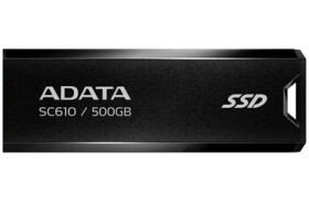 ADATA SC610 500GB černá / SSD / Externí / čtení: 550MBps / zápis: 500MBps / USB-A 3.2 Gen 2 (SC610-500G-CBK/RD)