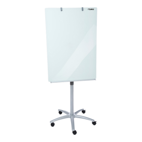 Dahle flipchart mobilní, skleněný, magnetický, se dvěma rameny