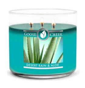 Goose Creek - Pouštní déšť a Aloe Aromatická svíčka ve skle 411 g